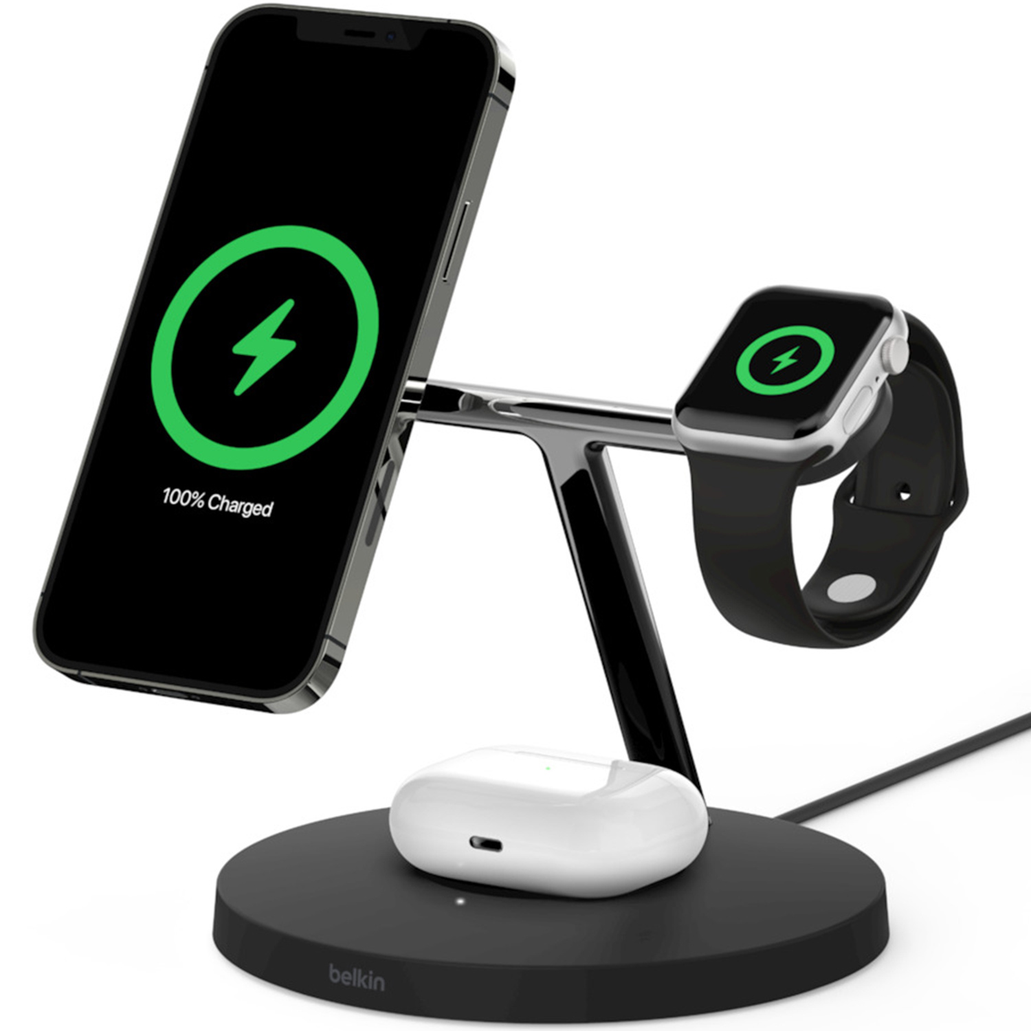 Belkin 3-in-1 Wireless Charger MagSafe iPhone + Apple Watch + AirPods