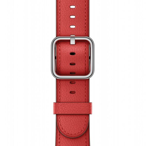 Apple Leather Band Classic Buckle Apple Watch Series 1-9 / SE - 38/40/41 mm - Rood