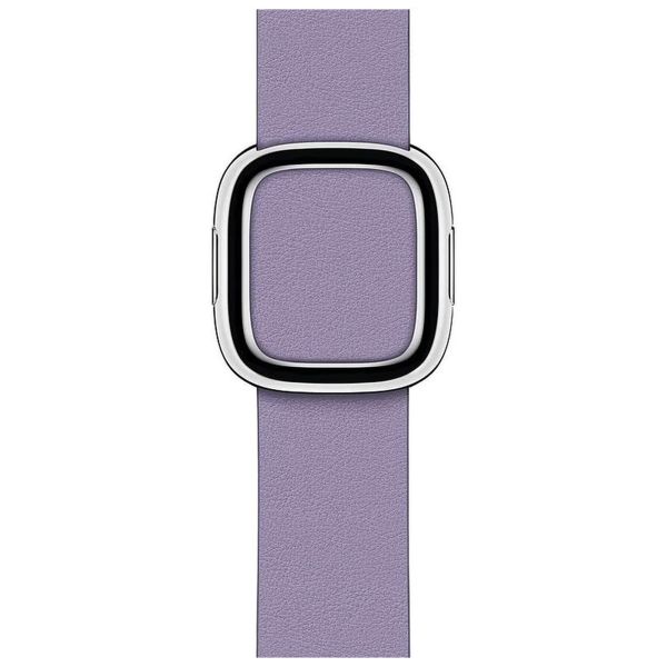 Apple Leather Band Modern Buckle Apple Watch Series 1-9 / SE - 38/40/41 mm - Maat S - Lila