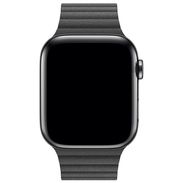 Apple Leather Loop M Apple Watch Series 1-9 / SE / Ultra (2) - 42/44/45/49 mm - Zwart