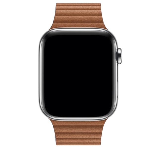 Apple Leather Loop L Apple Watch Series 1-10 / SE / Ultra (2) - 42/44/45/46/49 mm - Saddle Brown