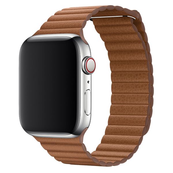 Apple Leather Loop L Apple Watch Series 1-10 / SE / Ultra (2) - 42/44/45/46/49 mm - Saddle Brown