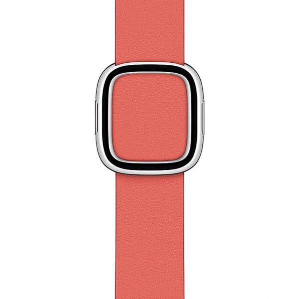 Apple Leather Band Modern Buckle Apple Watch Series 1-9 / SE - 38/40/41 mm / Series 10 - 42 mm - Maat S - Pink Citrus