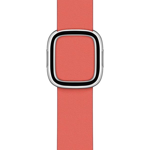 Apple Leather Band Modern Buckle Apple Watch Series 1-9 / SE - 38/40/41 mm / Series 10 - 42 mm - Maat M - Pink Citrus