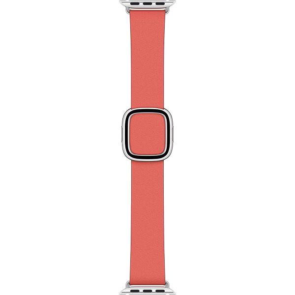 Apple Leather Band Modern Buckle Apple Watch Series 1-9 / SE - 38/40/41 mm / Series 10 - 42 mm - Maat L - Roze