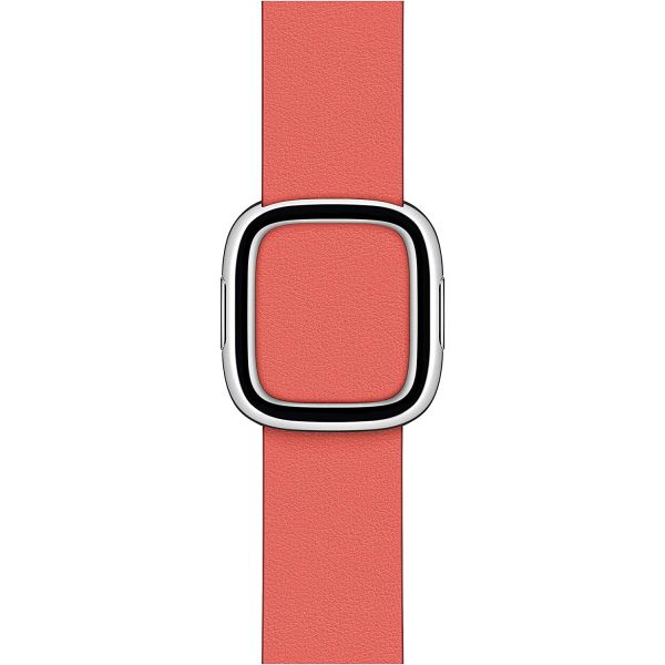 Apple Leather Band Modern Buckle Apple Watch Series 1-9 / SE - 38/40/41 mm / Series 10 - 42 mm - Maat L - Roze