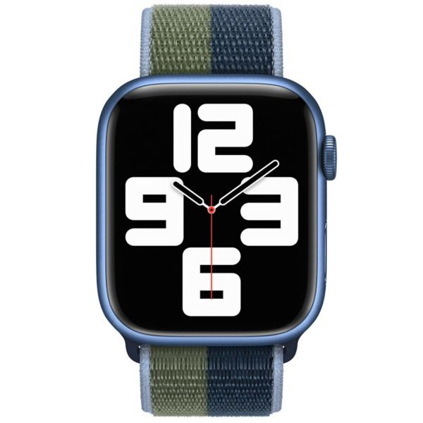 Apple Sport Loop Band Apple Watch Series 1-9 / SE - 38/40/41 mm / Series 10 - 42 mm - Abyss Blue/Moss Green