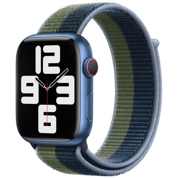 Apple Sport Loop Band Apple Watch Series 1-9 / SE - 38/40/41 mm / Series 10 - 42 mm - Abyss Blue/Moss Green