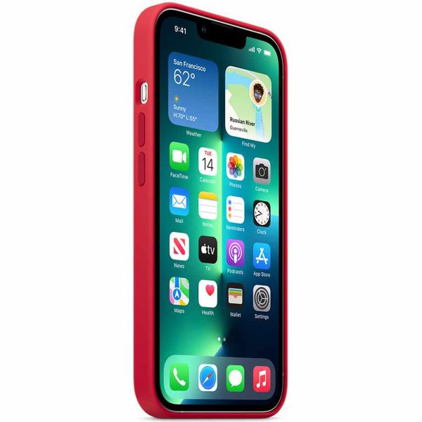 Apple Silicone Backcover MagSafe iPhone 13 Pro - Rood