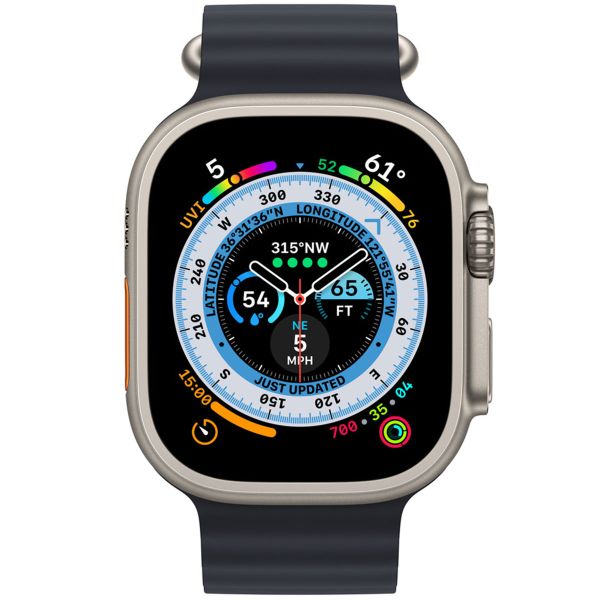 Apple Ocean Band Apple Watch Series 1-9 / SE / Ultra (2) - 42/44/45/49 mm - Midnight