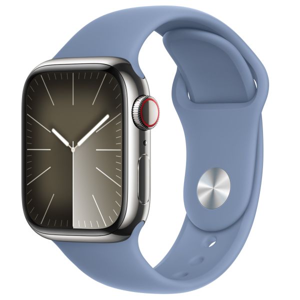 Apple Sport Band Apple Watch Series 1-9 / SE - 38/40/41 mm / Series 10 - 42 mm - Maat M/L - Winter Blue