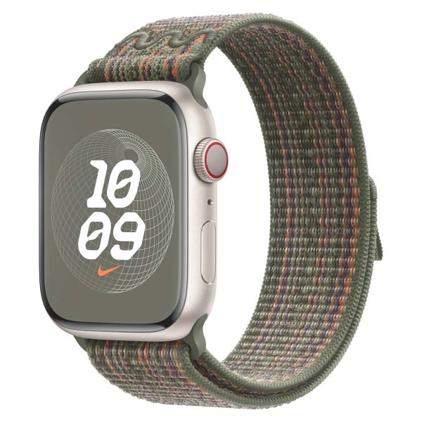 Apple Nike Sport Loop Band Apple Watch Series 1-9 / SE / Ultra (2) - 42/44/45/49 mm - Sequoia/Orange