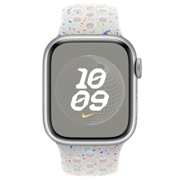 Apple Nike Sport Band Apple Watch Series 1-9 / SE - 38/40/41 mm - Maat S/M - Pure Platinum