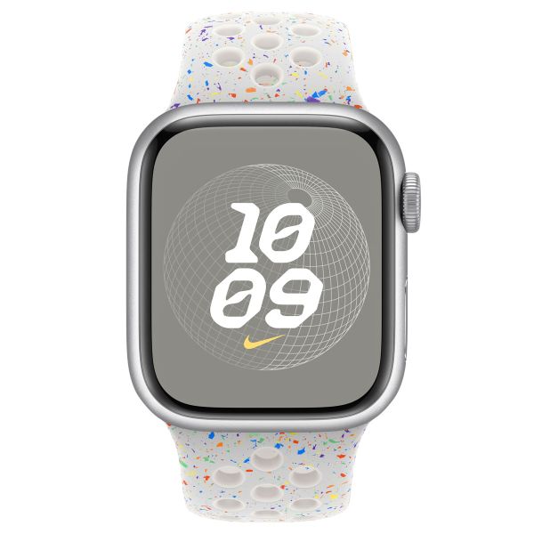 Apple Nike Sport Band Apple Watch Series 1-9 / SE - 38/40/41 mm / Series 10 - 42 mm - Maat M/L - Pure Platinum