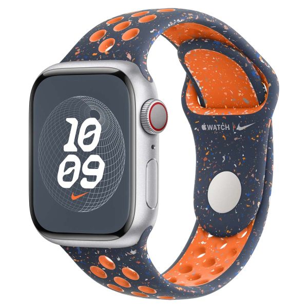 Apple Nike Sport Band Apple Watch Series 1-9 / SE - 38/40/41 mm / Series 10 - 42 mm - Maat S/M - Blue Flame