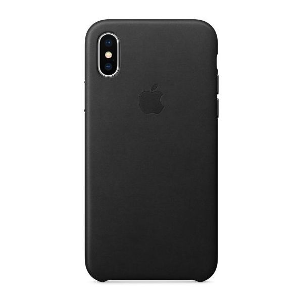 Apple Leather Backcover iPhone X - Black