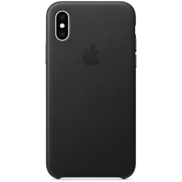 Apple Leather Backcover iPhone Xs - Black