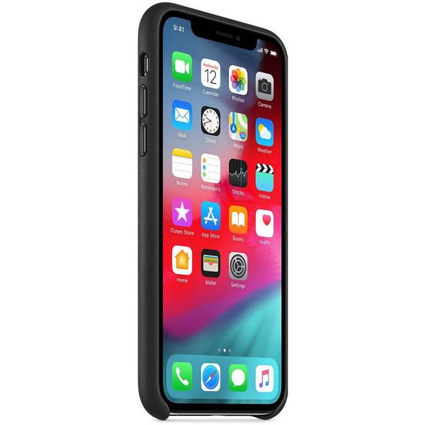 Apple Leather Backcover iPhone Xs - Black