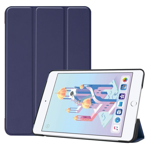 Stand Bookcase iPad Mini 5 (2019) / Mini 4 (2015) - Donkerblauw