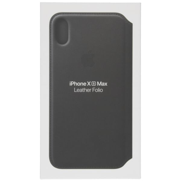Apple Leather Folio Bookcase iPhone Xs Max - Black