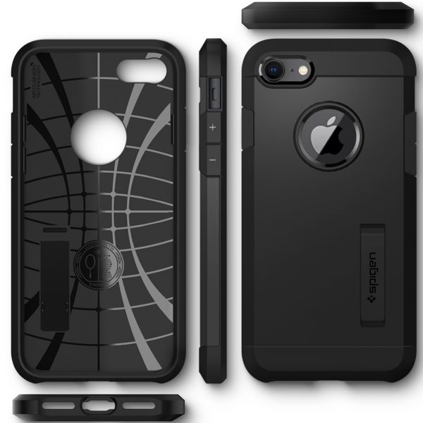 Spigen Tough Armor Backcover iPhone SE (2022 / 2020) - Zwart