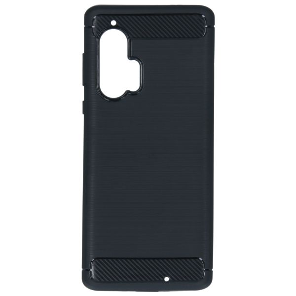 Brushed Backcover Motorola Edge Plus - Zwart