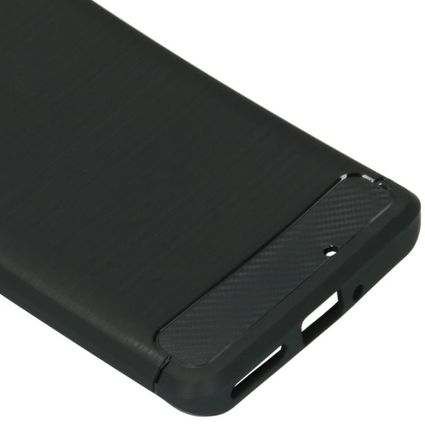 Brushed Backcover Motorola Edge Plus - Zwart