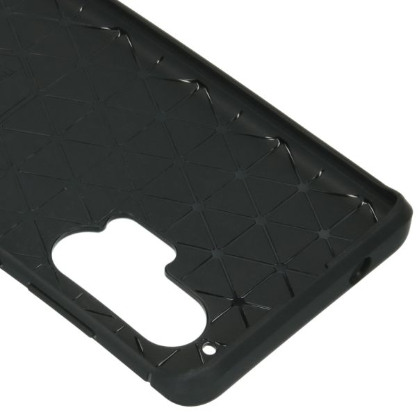 Brushed Backcover Motorola Edge Plus - Zwart