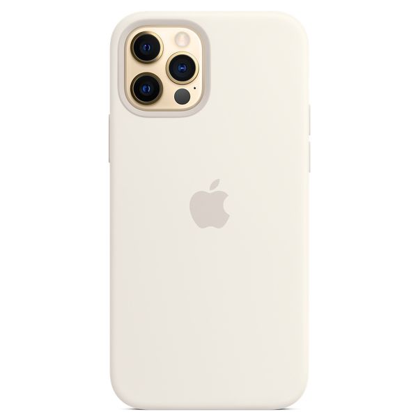 Apple Silicone Backcover MagSafe iPhone 12 (Pro) - White