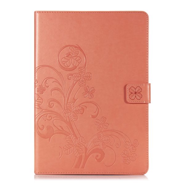 Klavertje Bloemen Bookcase iPad 6 (2018) 9.7 inch / iPad 5 (2017) 9.7 inch - Peach