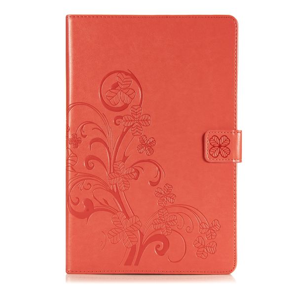 Klavertje Bloemen Bookcase Galaxy Tab A 10.1 (2019) - Rood