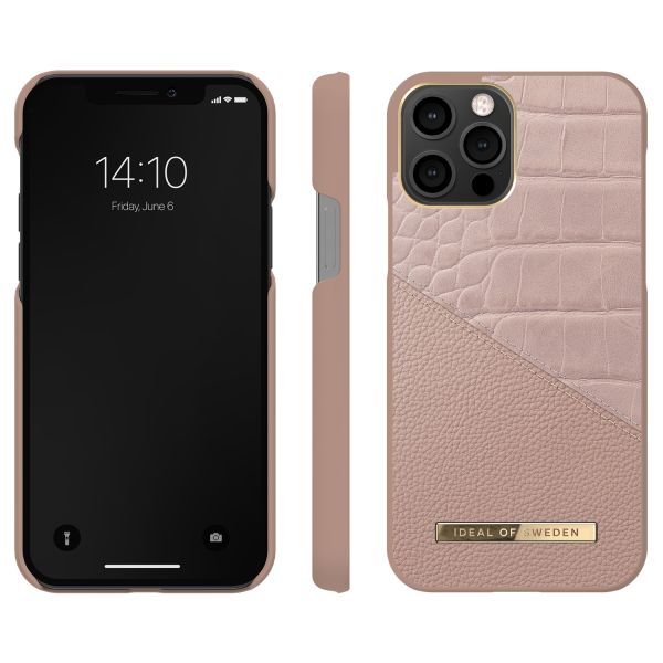 iDeal of Sweden Atelier Backcover iPhone 12 (Pro) - Rose Smoke Croco