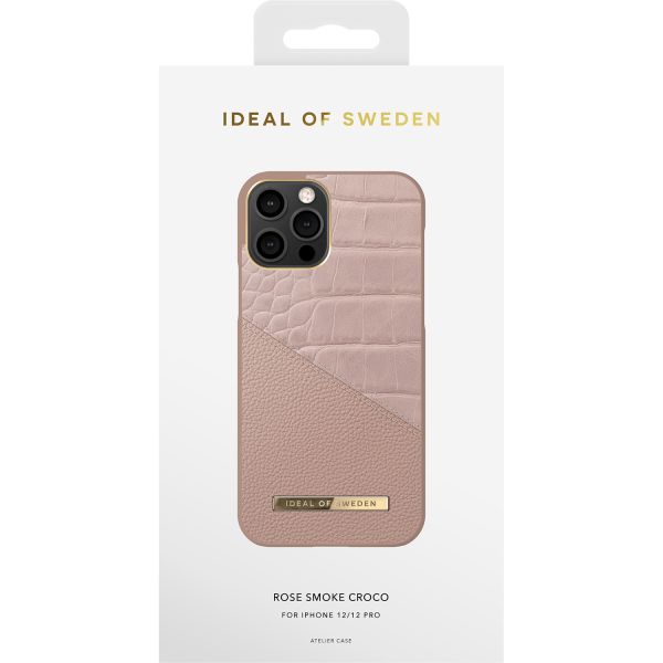 iDeal of Sweden Atelier Backcover iPhone 12 (Pro) - Rose Smoke Croco