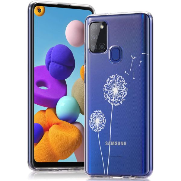 imoshion Design hoesje Samsung Galaxy A21s - Paardenbloem - Wit