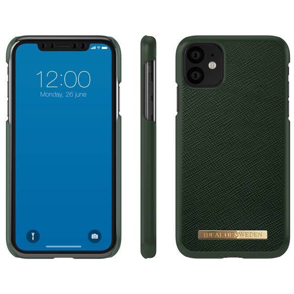 iDeal of Sweden Saffiano Backcover iPhone 11 - Groen