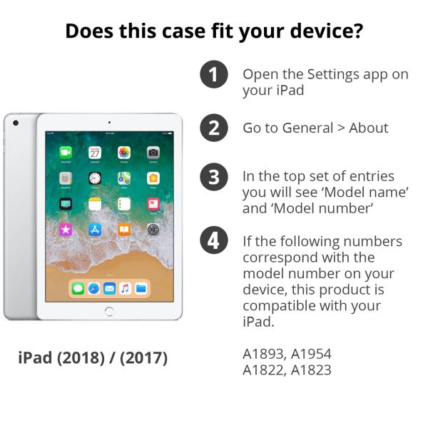 imoshion Luxe Tablethoes iPad 6 (2018) / iPad 5 (2017) - Grijs