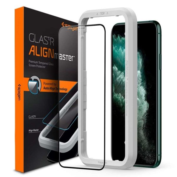 Spigen AlignMaster Full Cover Screenprotector iPhone 11 Pro Max