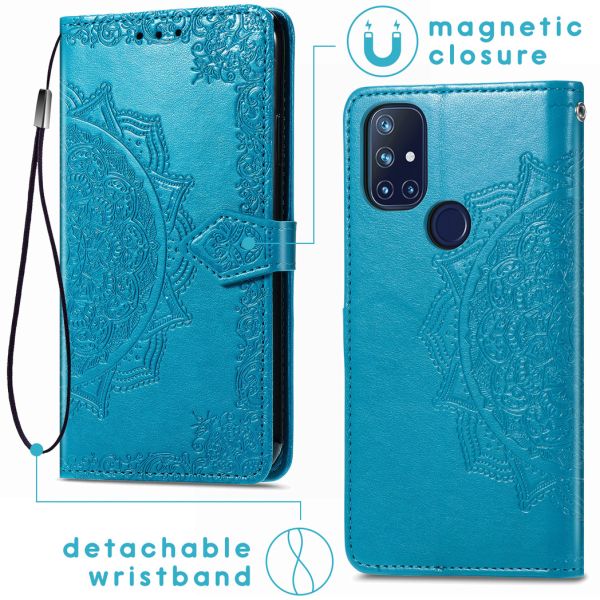 imoshion Mandala Bookcase OnePlus Nord N10 5G - Turquoise