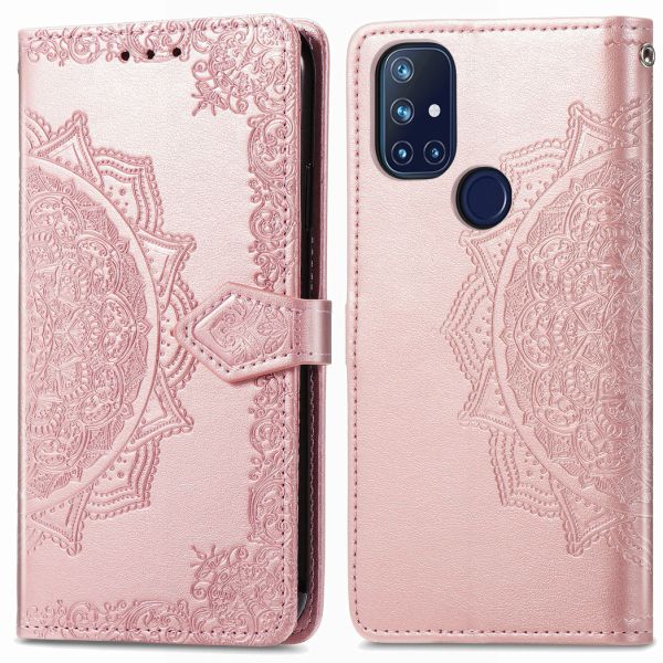 imoshion Mandala Bookcase OnePlus Nord N10 5G - Rosé Goud