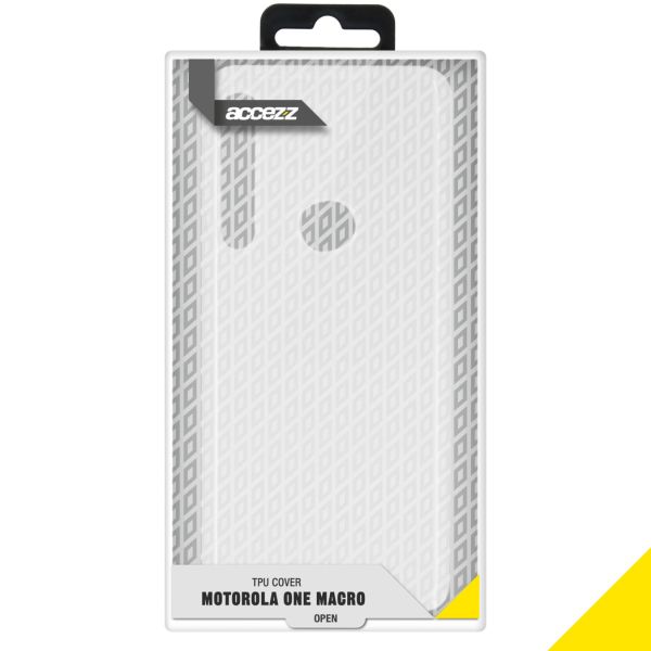 Accezz Clear Backcover Motorola One Macro - Transparant