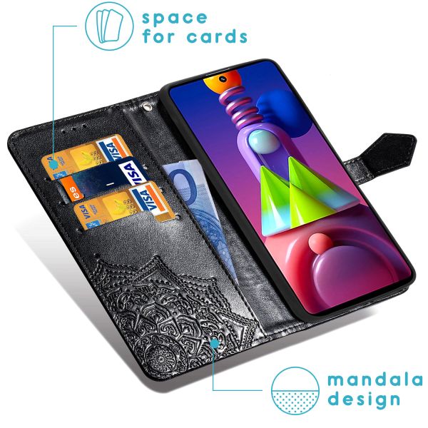 imoshion Mandala Bookcase Samsung Galaxy M51 - Zwart