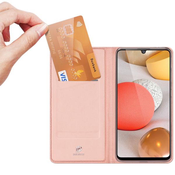 Dux Ducis Slim Softcase Bookcase Samsung Galaxy A12 - Rosé Goud