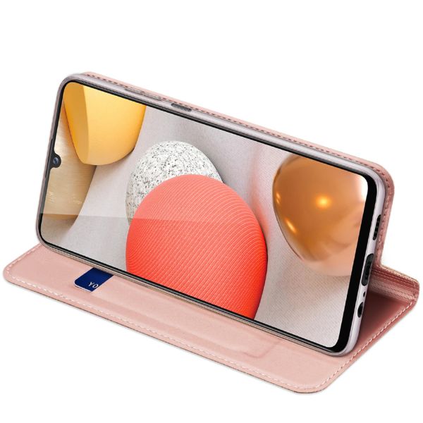 Dux Ducis Slim Softcase Bookcase Samsung Galaxy A12 - Rosé Goud