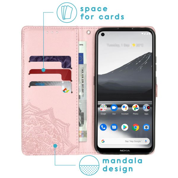 imoshion Mandala Bookcase Nokia 3.4 - Rosé Goud