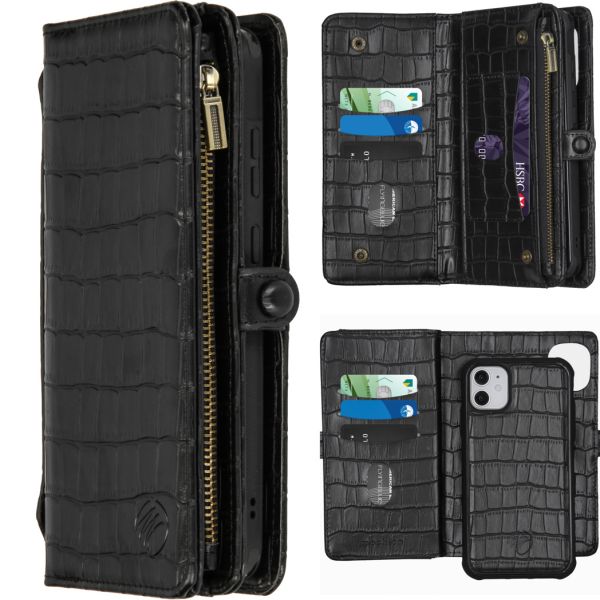 imoshion 2-in-1 Wallet Bookcase iPhone 11 - Black Crocodile
