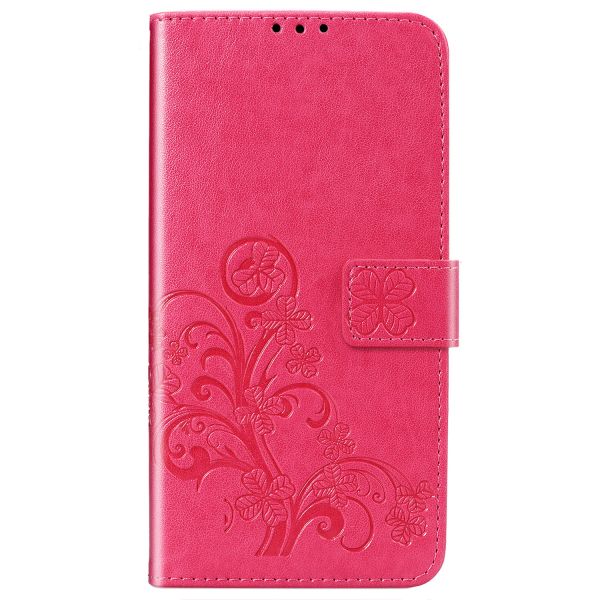 Klavertje Bloemen Bookcase Sony Xperia 1 II - Fuchsia