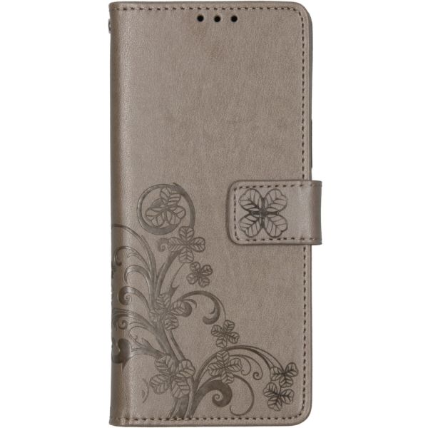 Klavertje Bloemen Bookcase Sony Xperia L4 - Grijs