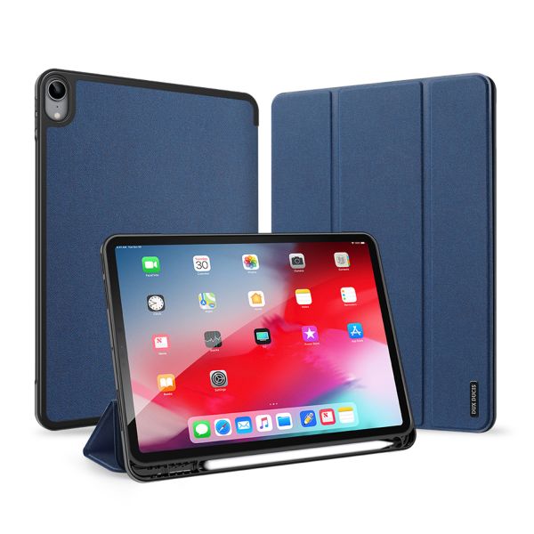 Dux Ducis Domo Bookcase iPad Air 11 inch (2024) M2 / Air 5 (2022) / Air 4 (2020) - Donkerblauw