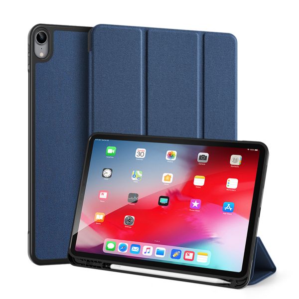 Dux Ducis Domo Bookcase iPad Air 11 inch (2024) M2 / Air 5 (2022) / Air 4 (2020) - Donkerblauw