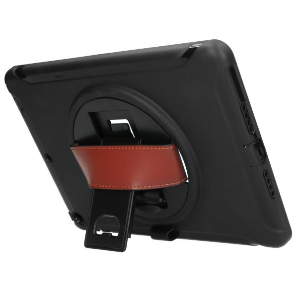 Defender Backcover met strap iPad 9 (2021) 10.2 inch / iPad 8 (2020) 10.2 inch / iPad 7 (2019) 10.2 inch - Zwart